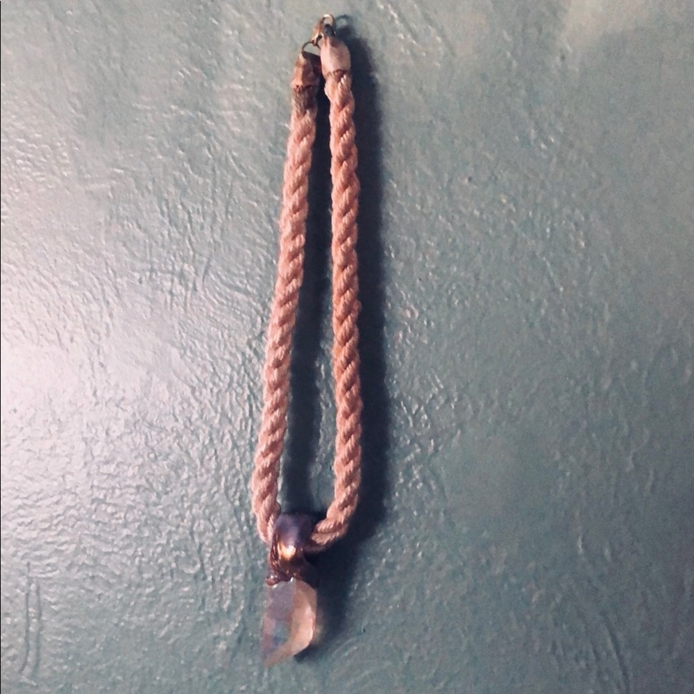 SOLD - Adina Mills Rainbow Quartz Rope Necklace - One of a kind statement piece